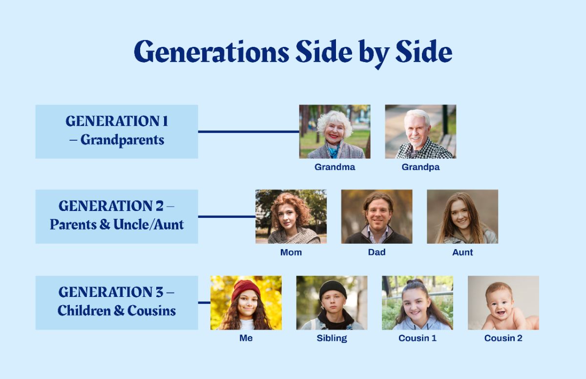 Free Horizontal Family Tree Poster Template to Edit Online
