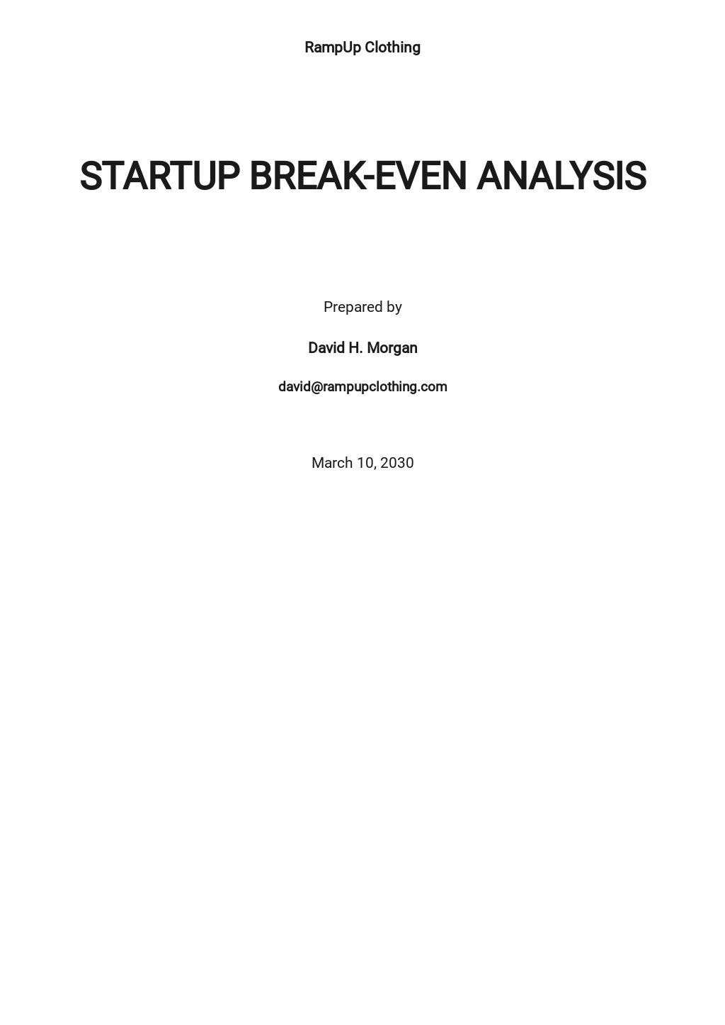 Startup Break Even Analysis Template.jpe