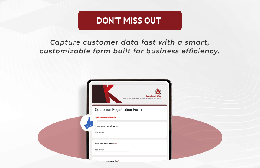 Customer Registration Form Template