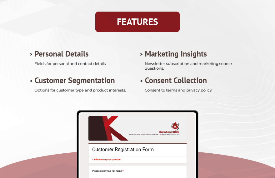 Customer Registration Form Template
