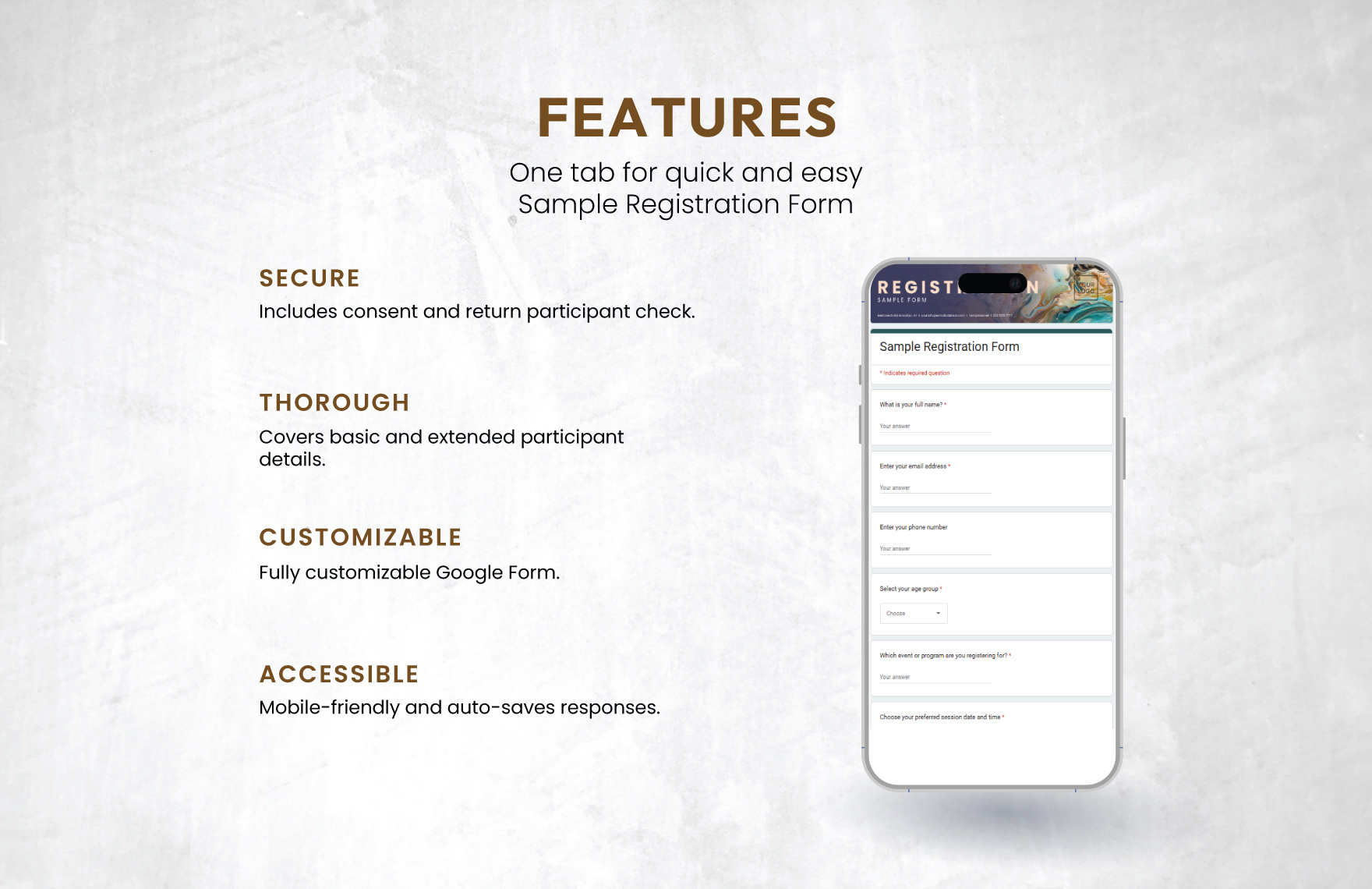Sample Registration Form Template