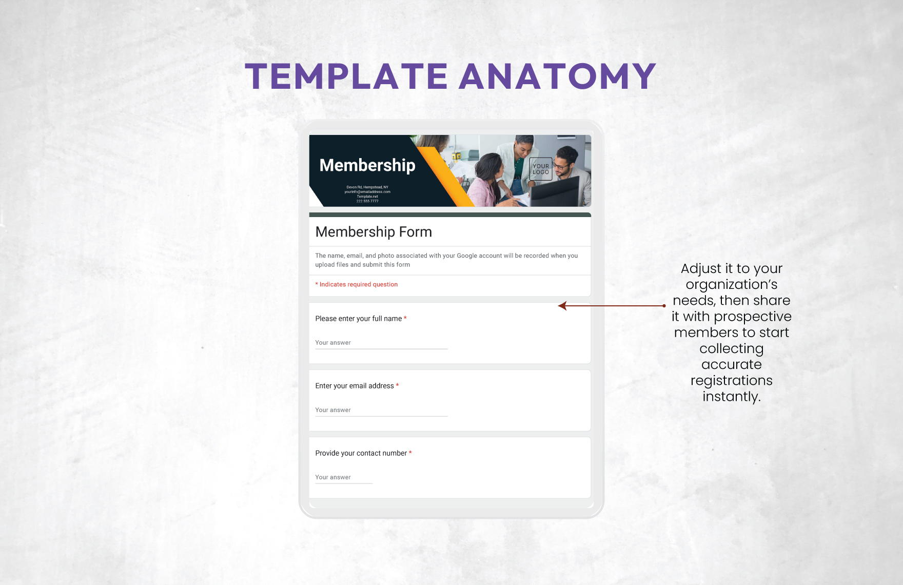 Membership Form Template