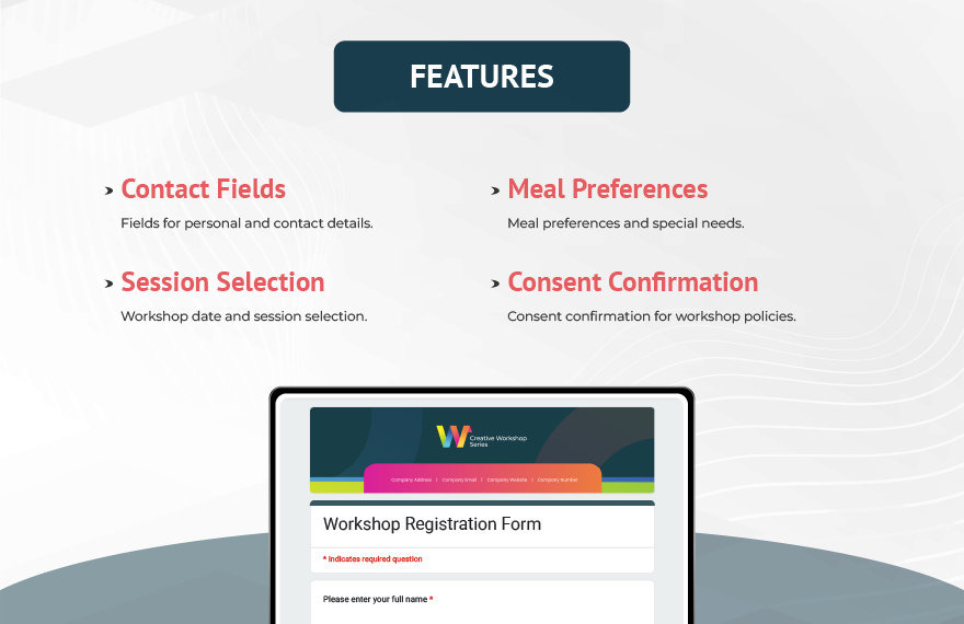 Workshop Registration Form Template