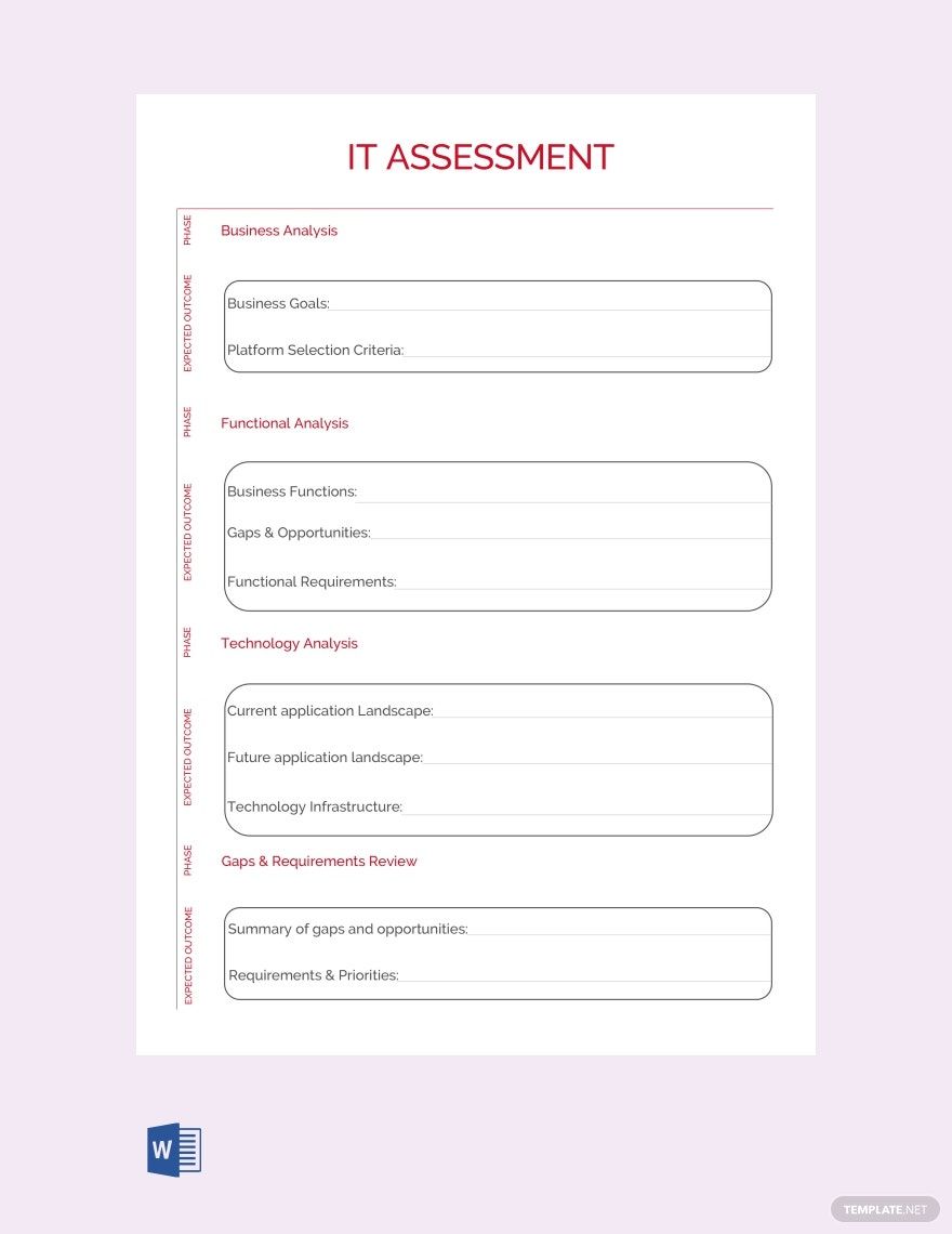 IT Assessment Template