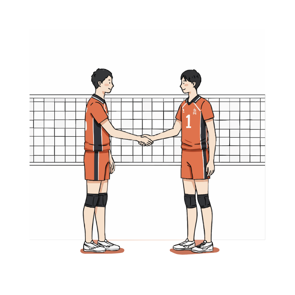Free Volleyball Handshake Net Clipart to Edit Online