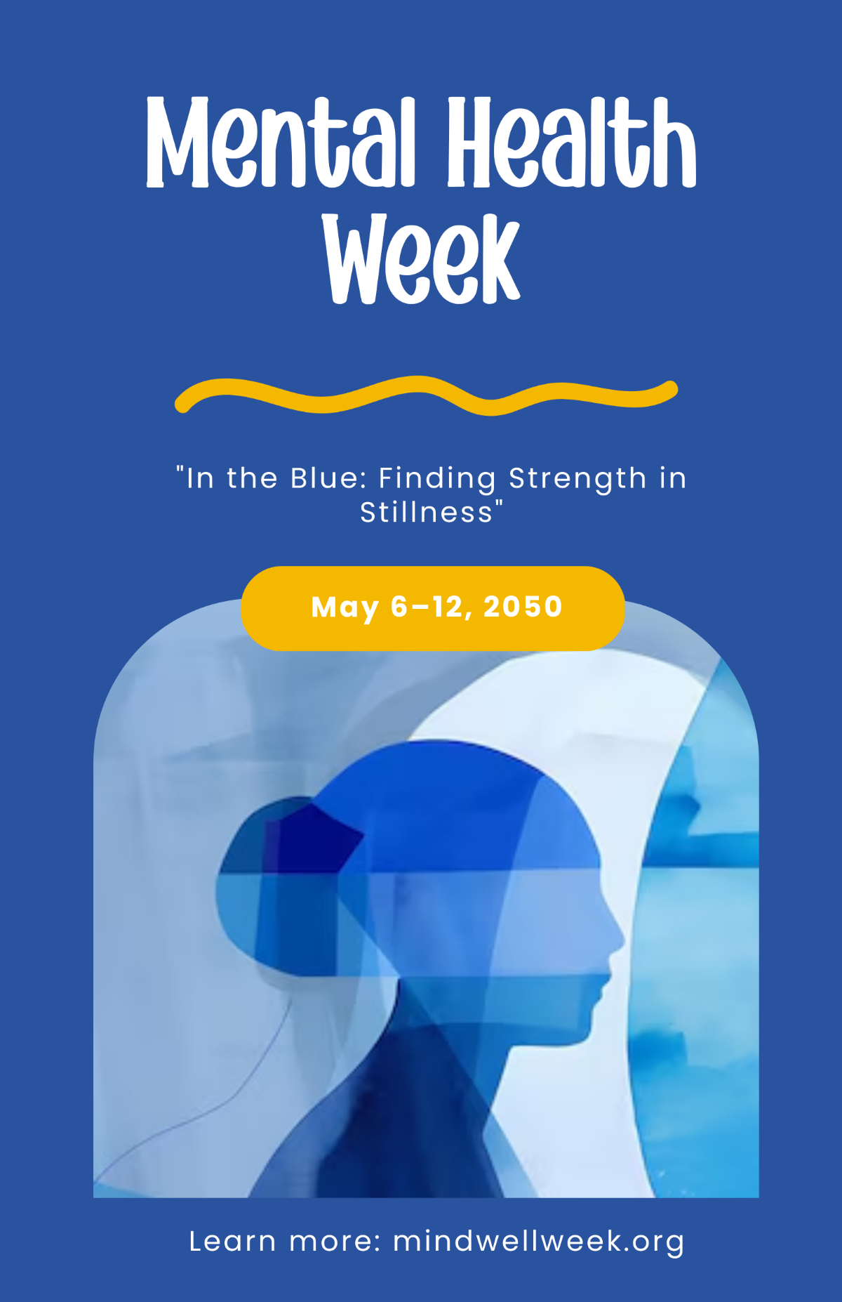 Blue Mental Health Week Poster