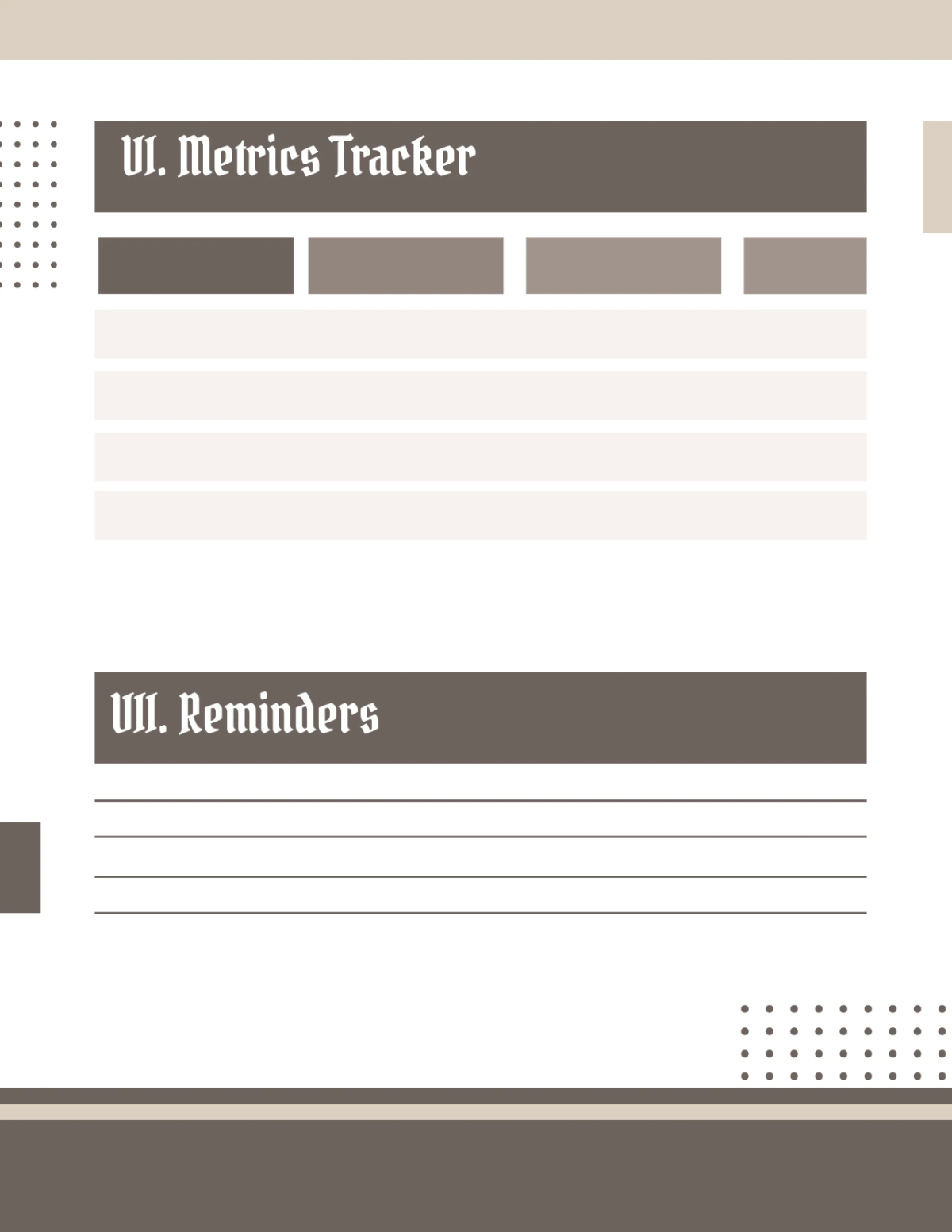 Free Monthly Business Planner Template to Edit Online