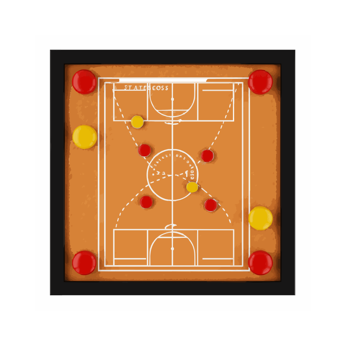 Free Volleyball Strategy Board Clipart to Edit Online