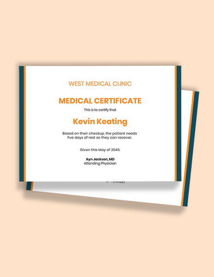 Free Doctor Certificate for Medical Leave Template - Word