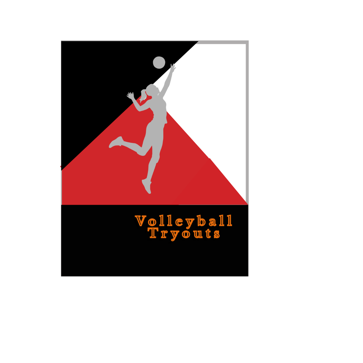 Free Volleyball Tryout Poster Clipart to Edit Online