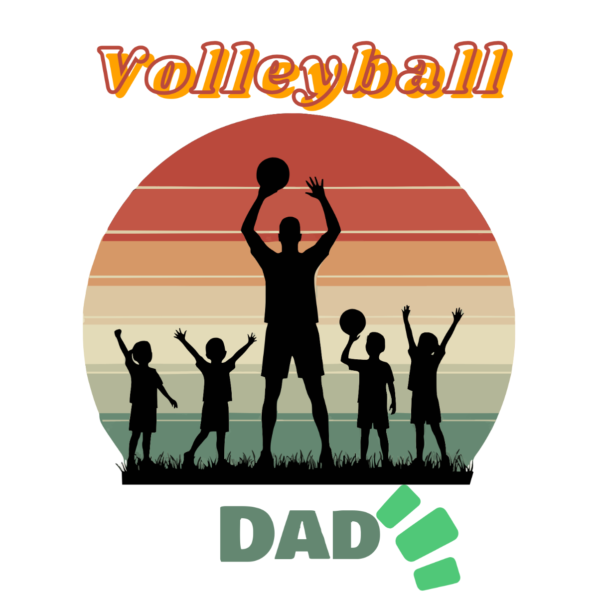 Free Volleyball Dad Clipart to Edit Online