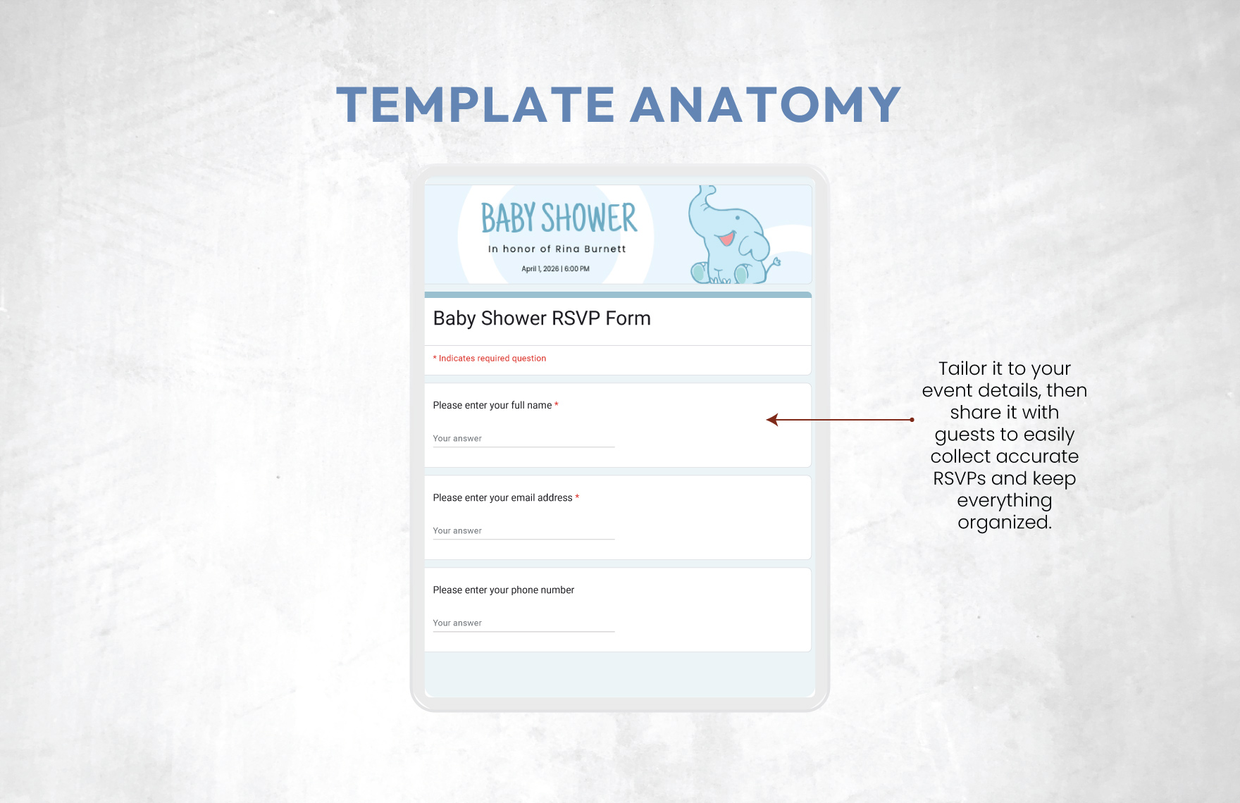 Baby Shower Rsvp Form Template