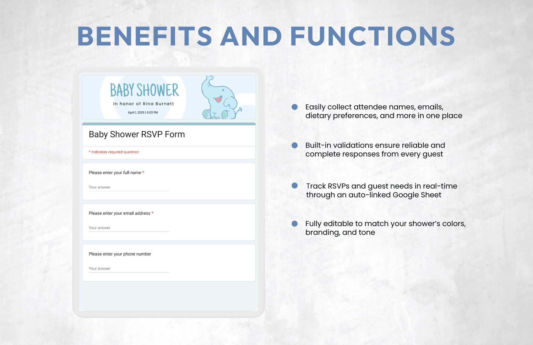 Baby Shower Rsvp Form Template