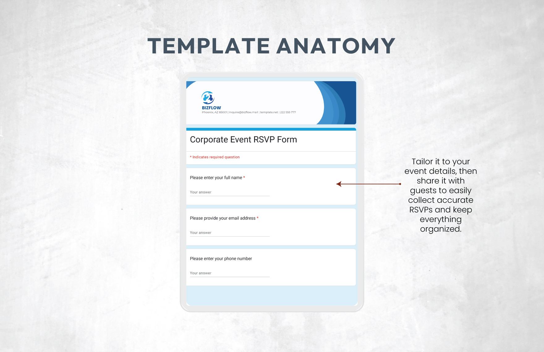Corporate Event Rsvp Form Template