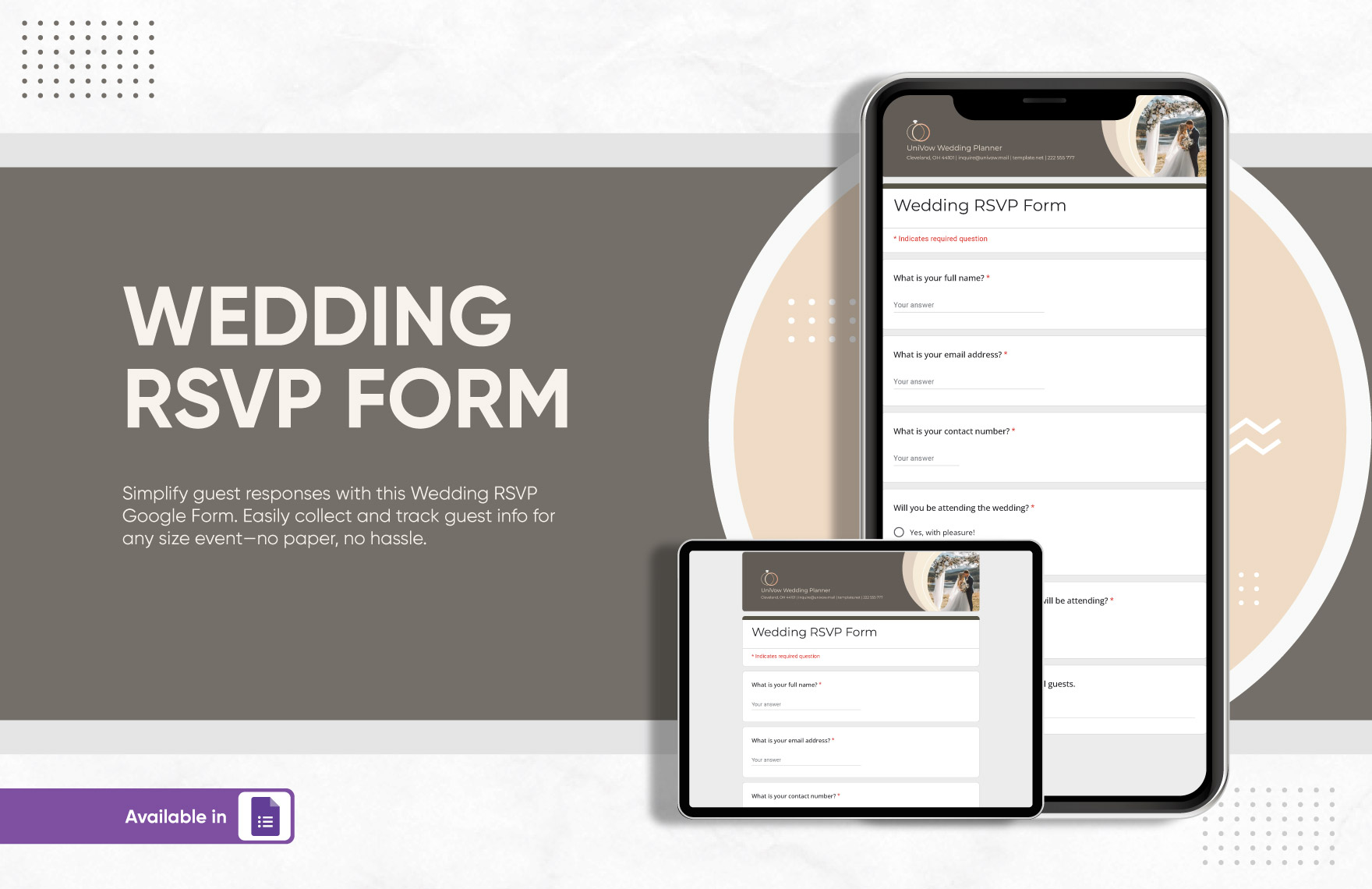 Wedding Rsvp Form Template