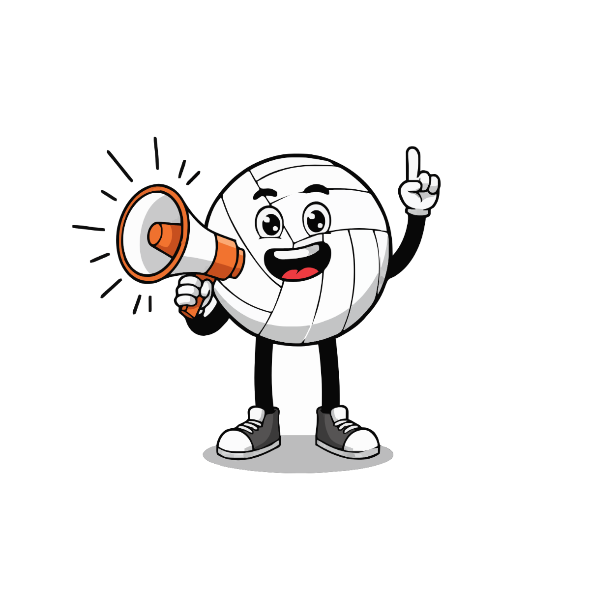 Free Volleyball Megaphone Clipart Template