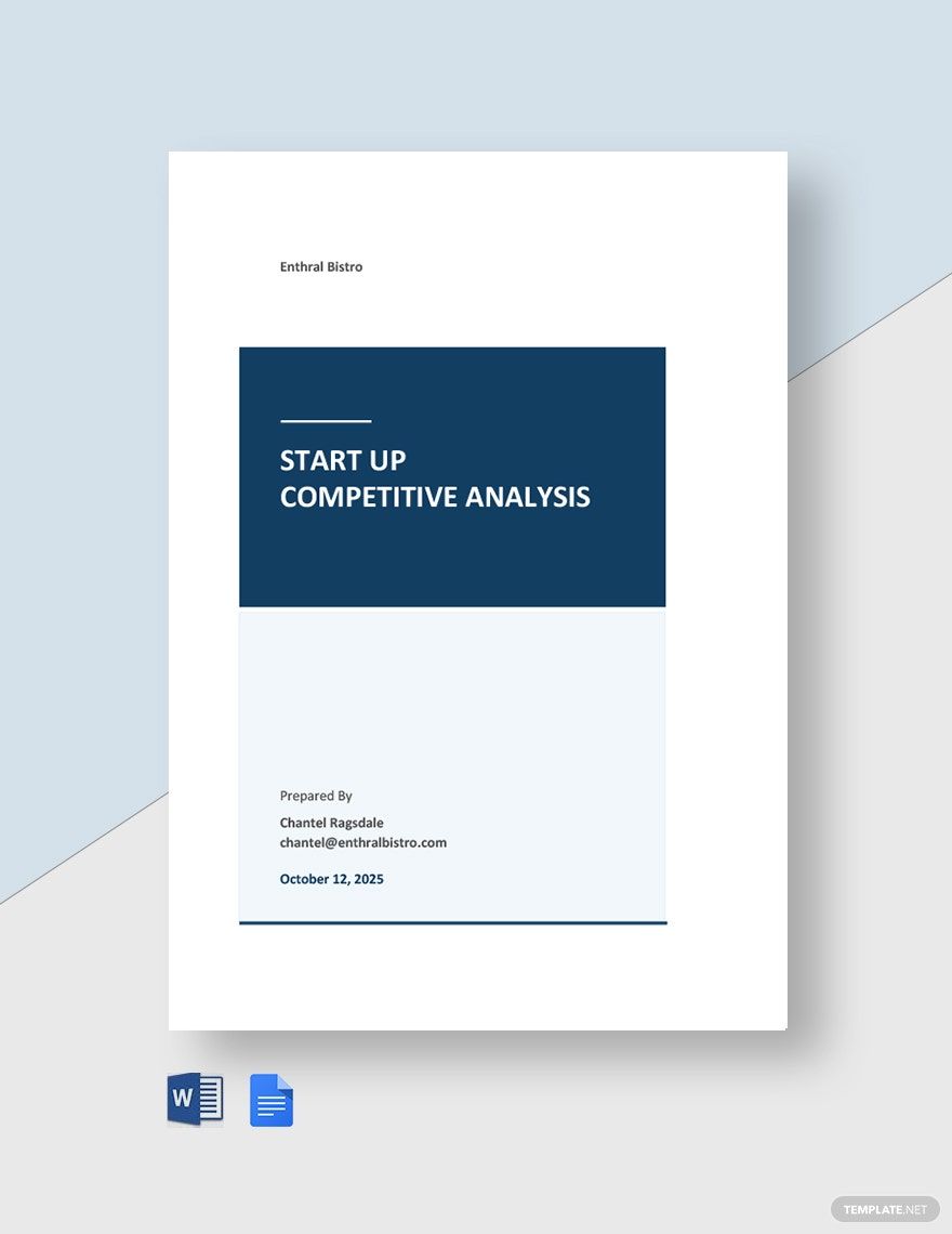 Startup Competitive Analysis Template