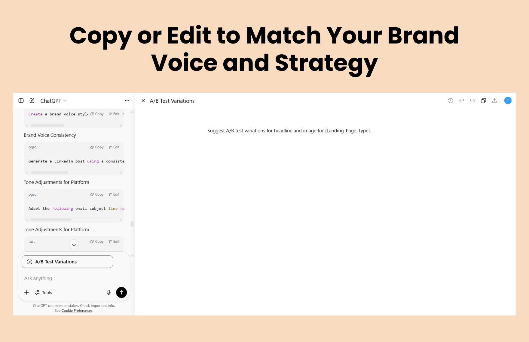 Free ChatGPT Prompts For Marketing Template