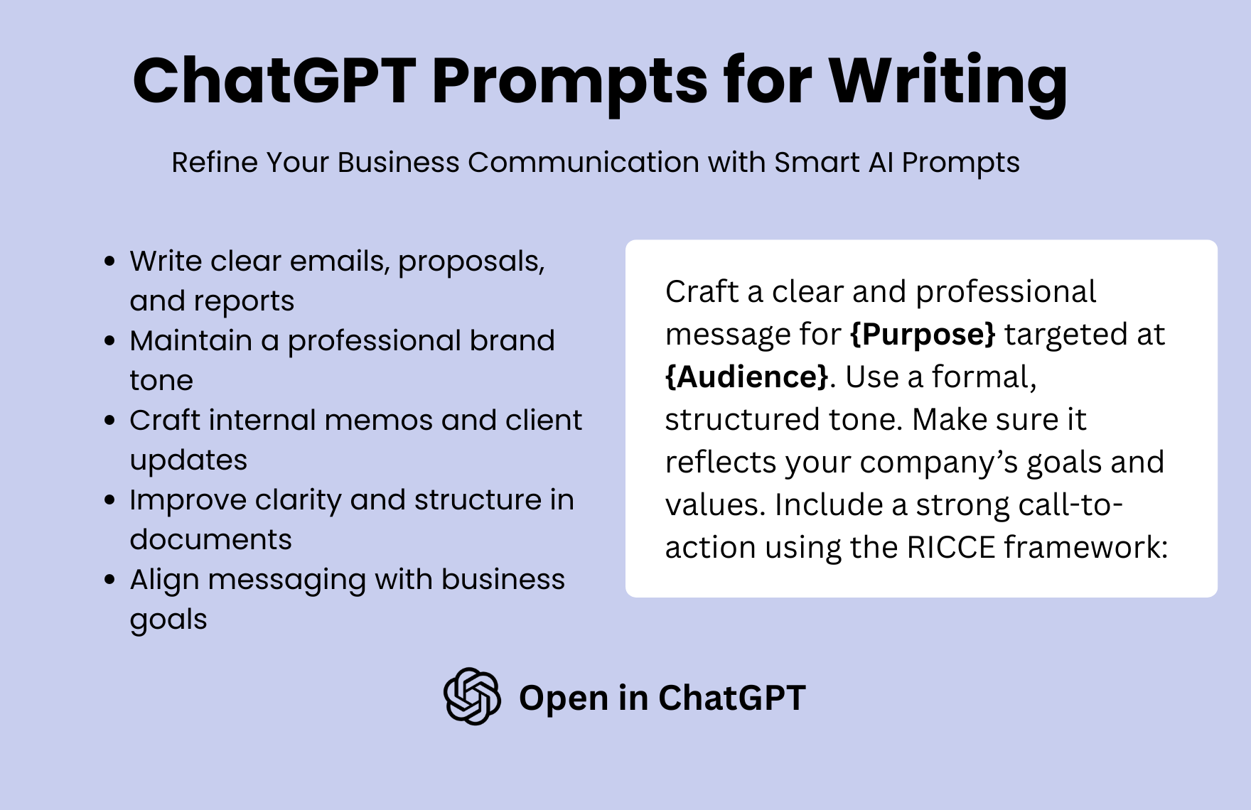 Free ChatGPT Prompts For Writing Template in ChatGPT to Download