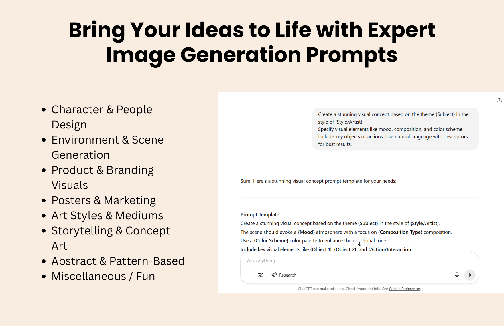 Free ChatGPT Prompts For Image Generation