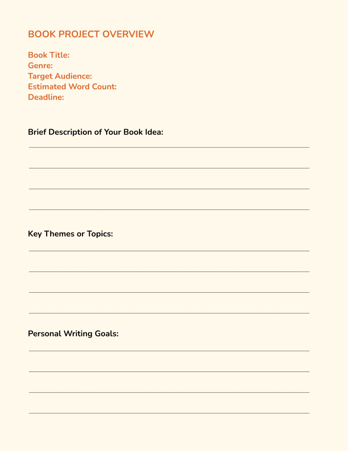 Free Printable Journal Book Planner Template to Edit Online