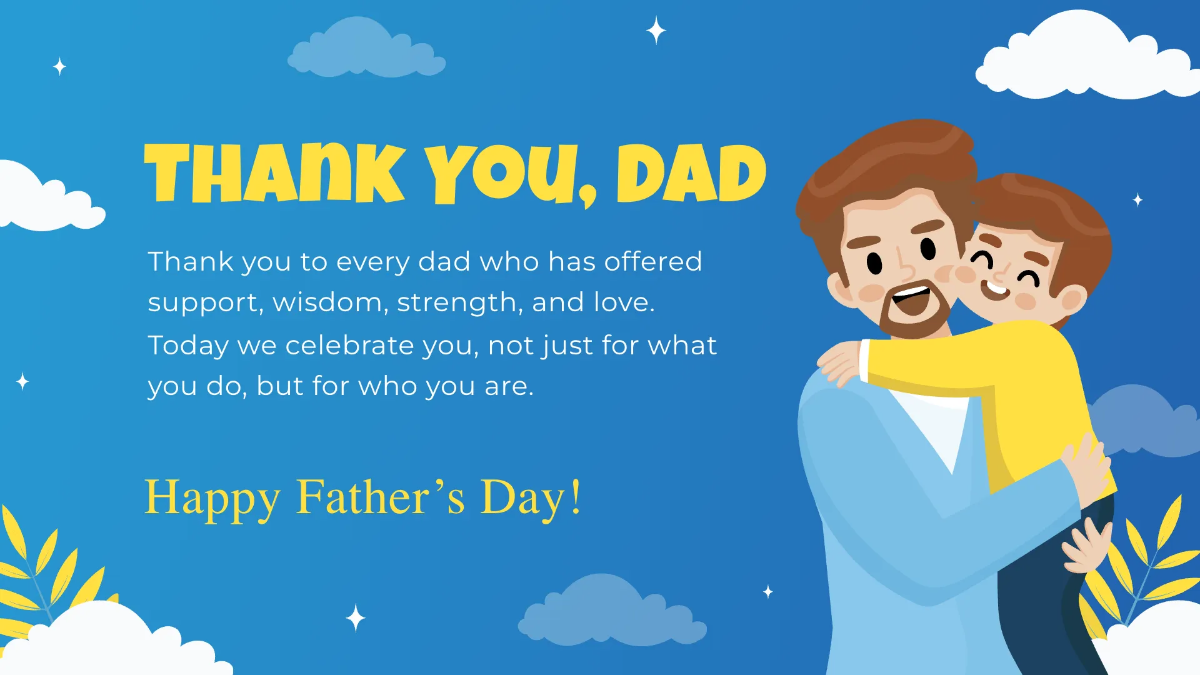 Free Father's Day Presentation Template to Edit Online