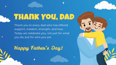 Free Father's Day Presentation Template to Edit Online