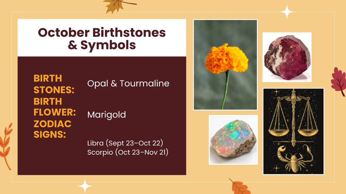 Free October 2025 Calendar Presentation Template to Edit Online