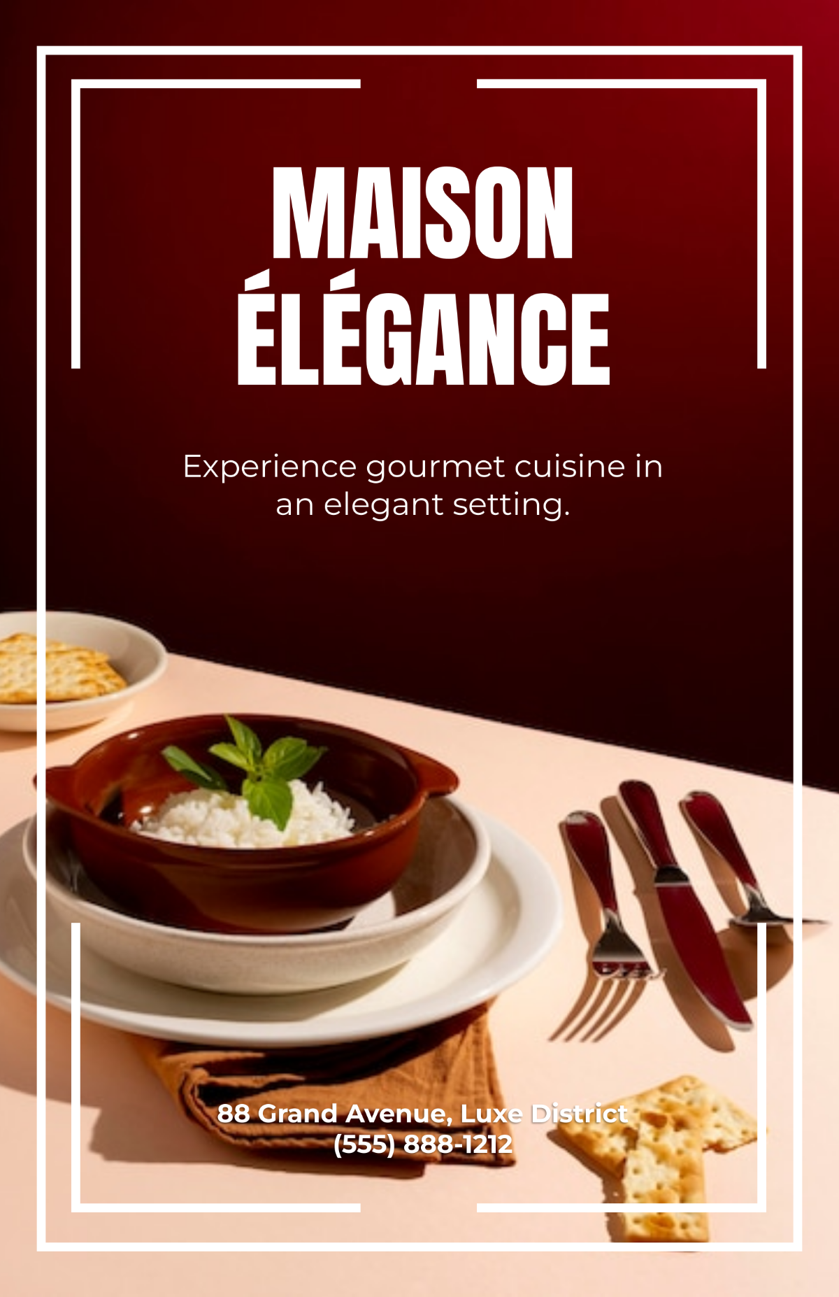 Free Fine Dining Restaurant Poster to Edit Online