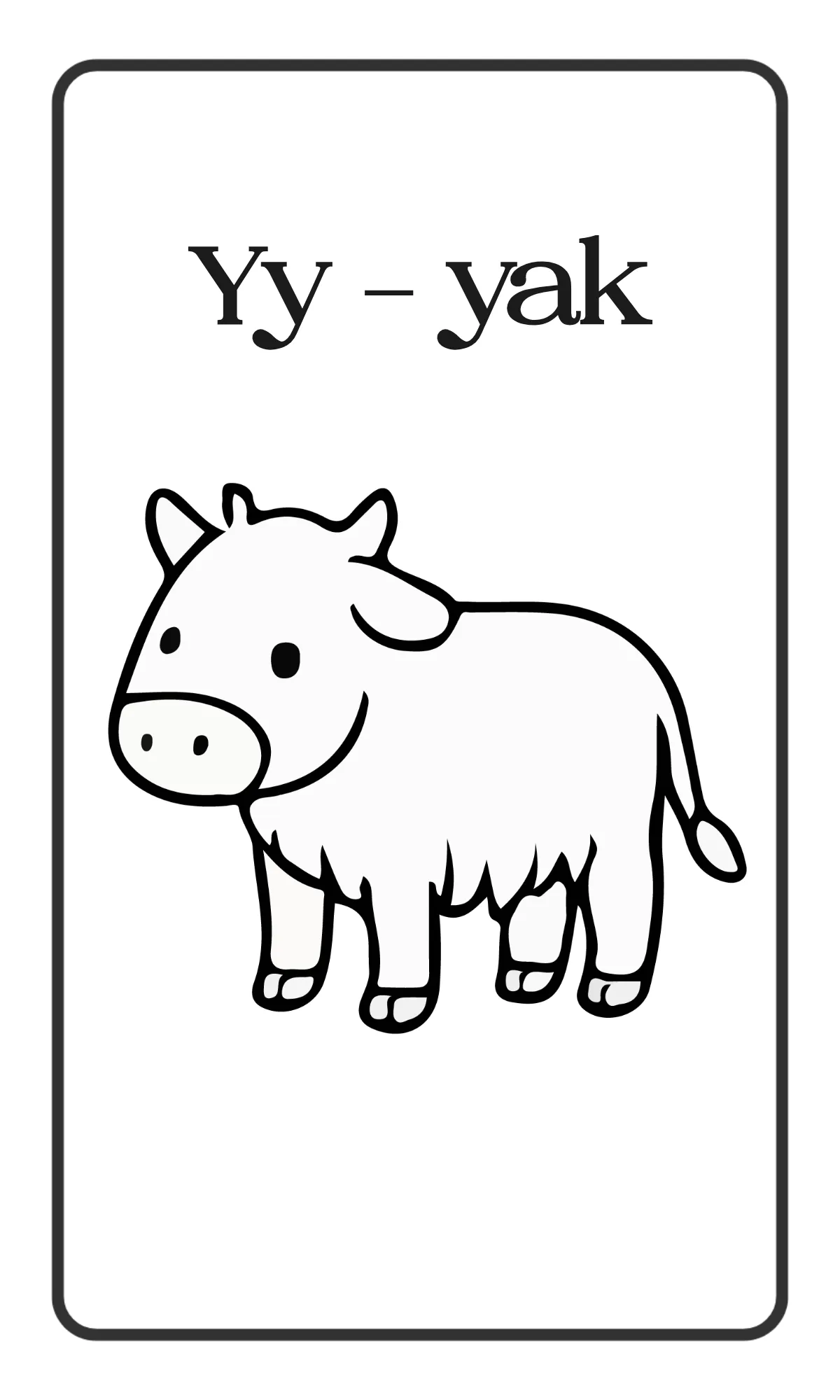 Free Simple Animal Alphabet Flashcards Template to Edit Online
