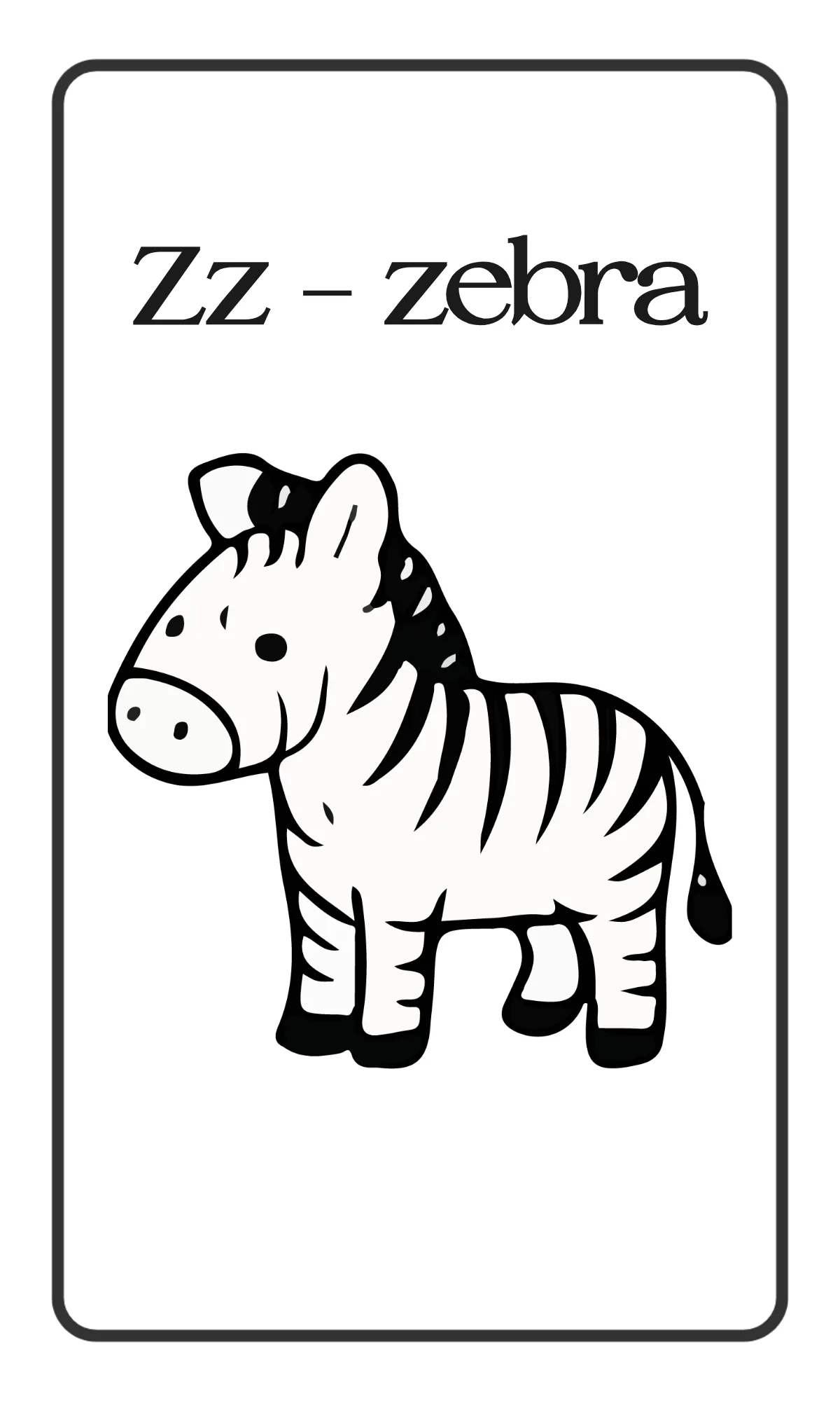 Free Simple Animal Alphabet Flashcards Template to Edit Online