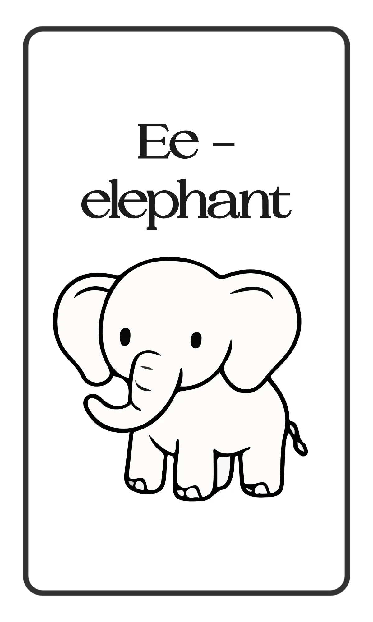Free Simple Animal Alphabet Flashcards Template to Edit Online