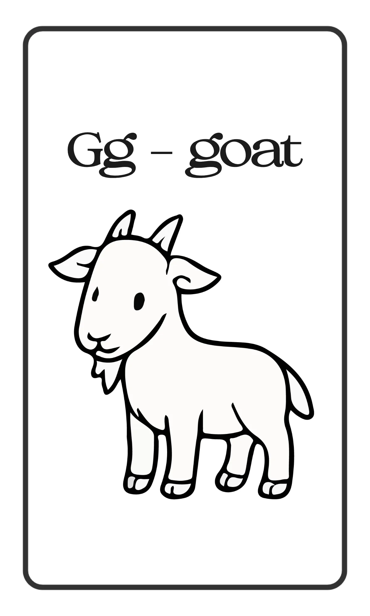 Free Simple Animal Alphabet Flashcards Template to Edit Online