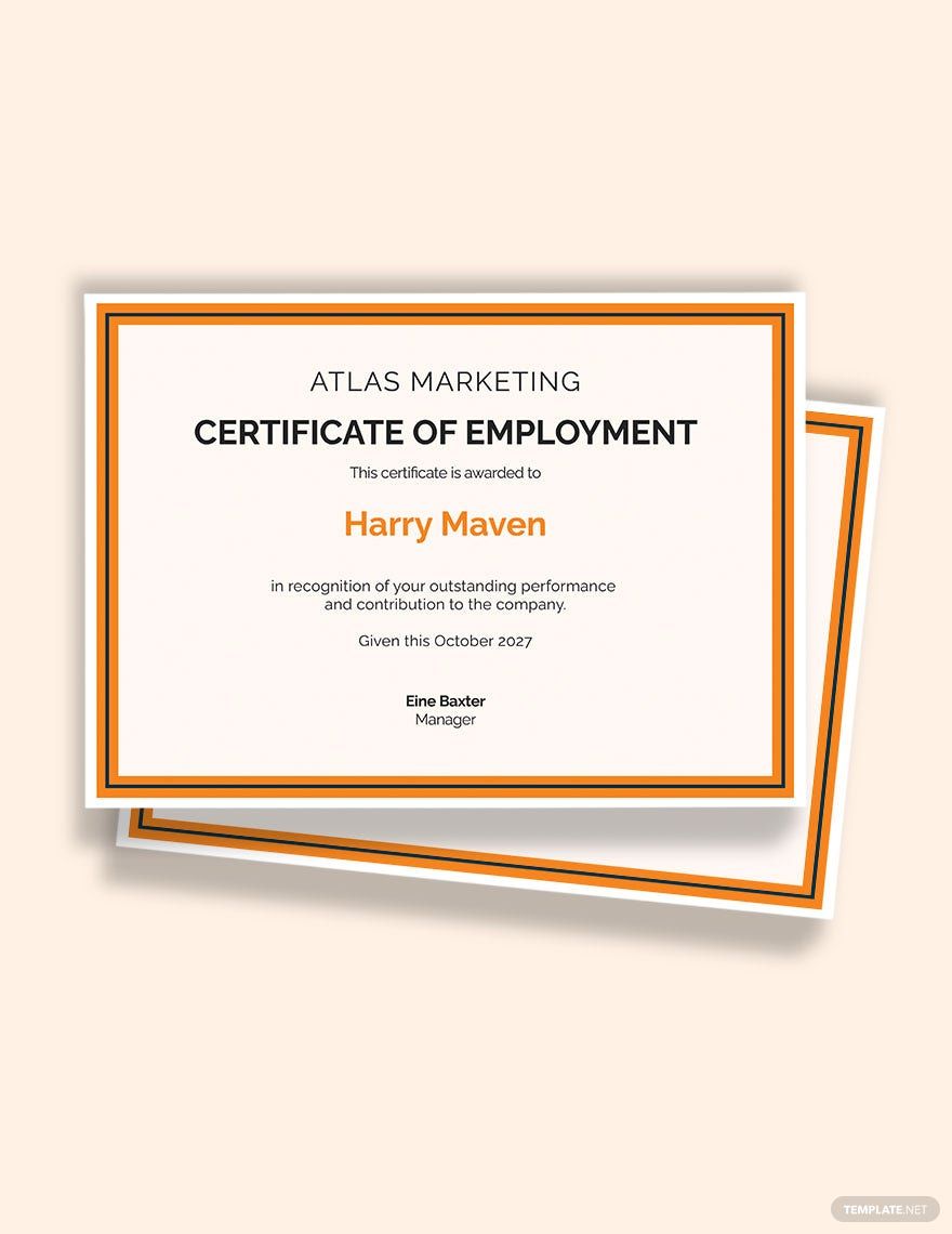 Free Staff Excellence Certificate Template