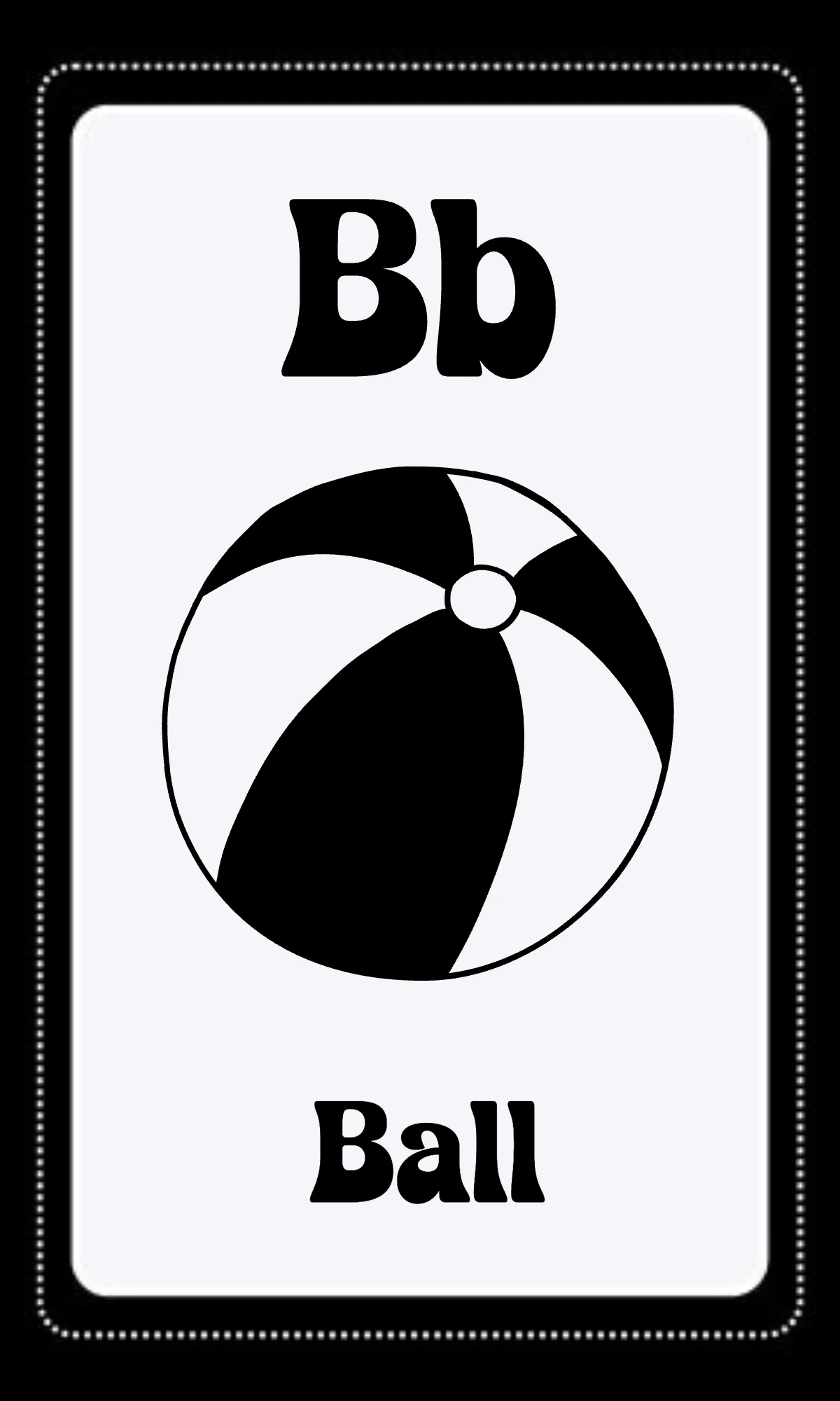 Free Black and White Alphabet Flashcards Template to Edit Online