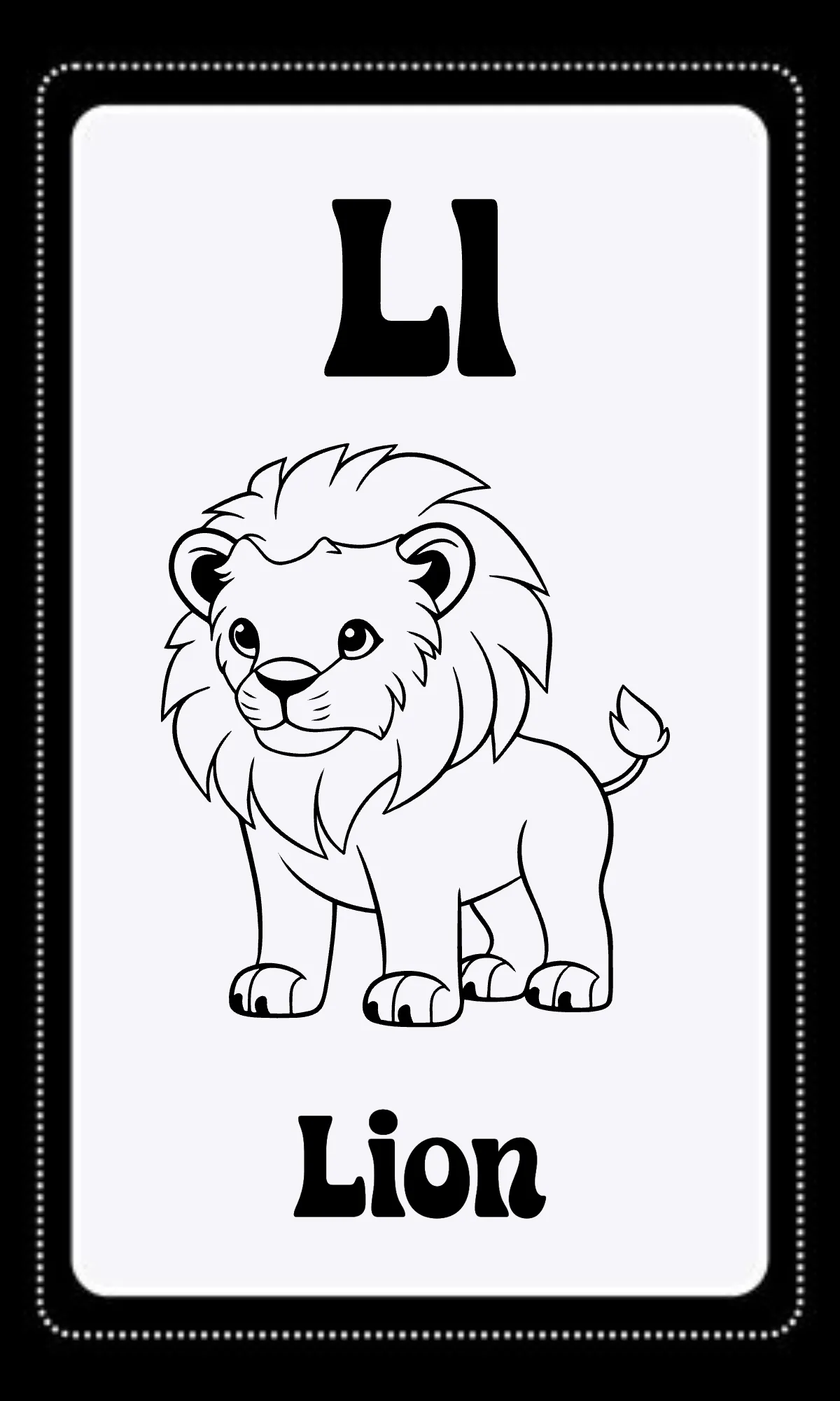 Free Black and White Alphabet Flashcards Template to Edit Online