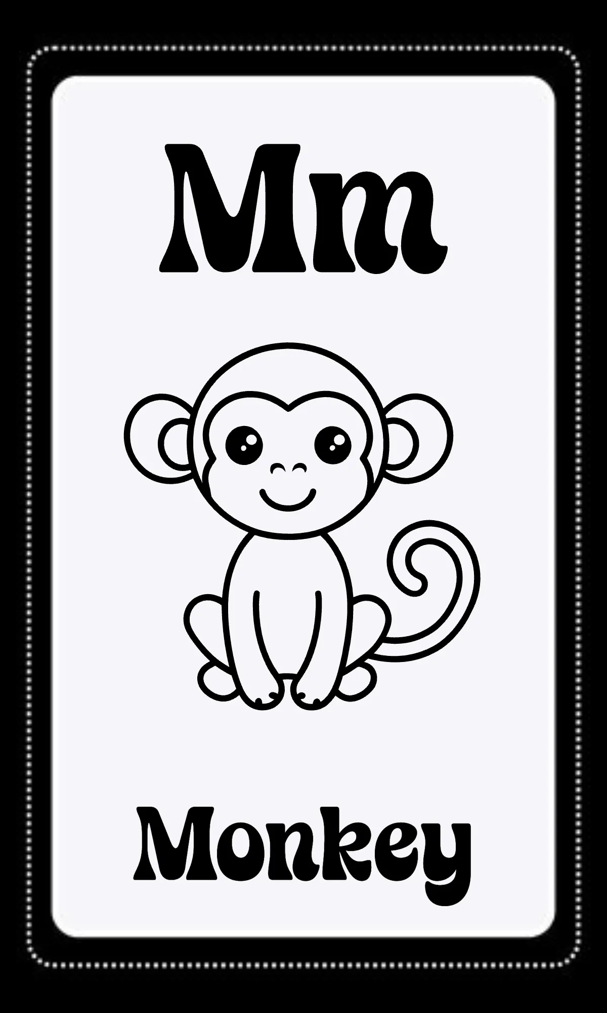 Free Black and White Alphabet Flashcards Template to Edit Online