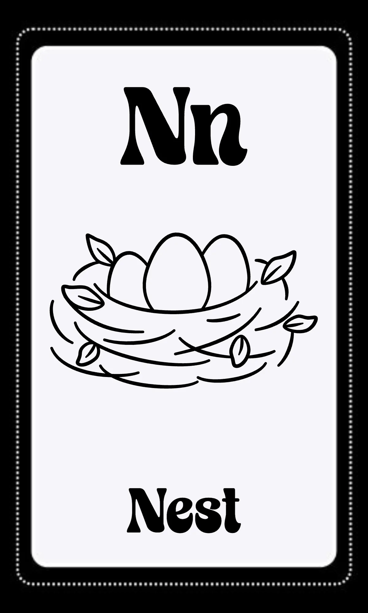 Free Black and White Alphabet Flashcards Template to Edit Online