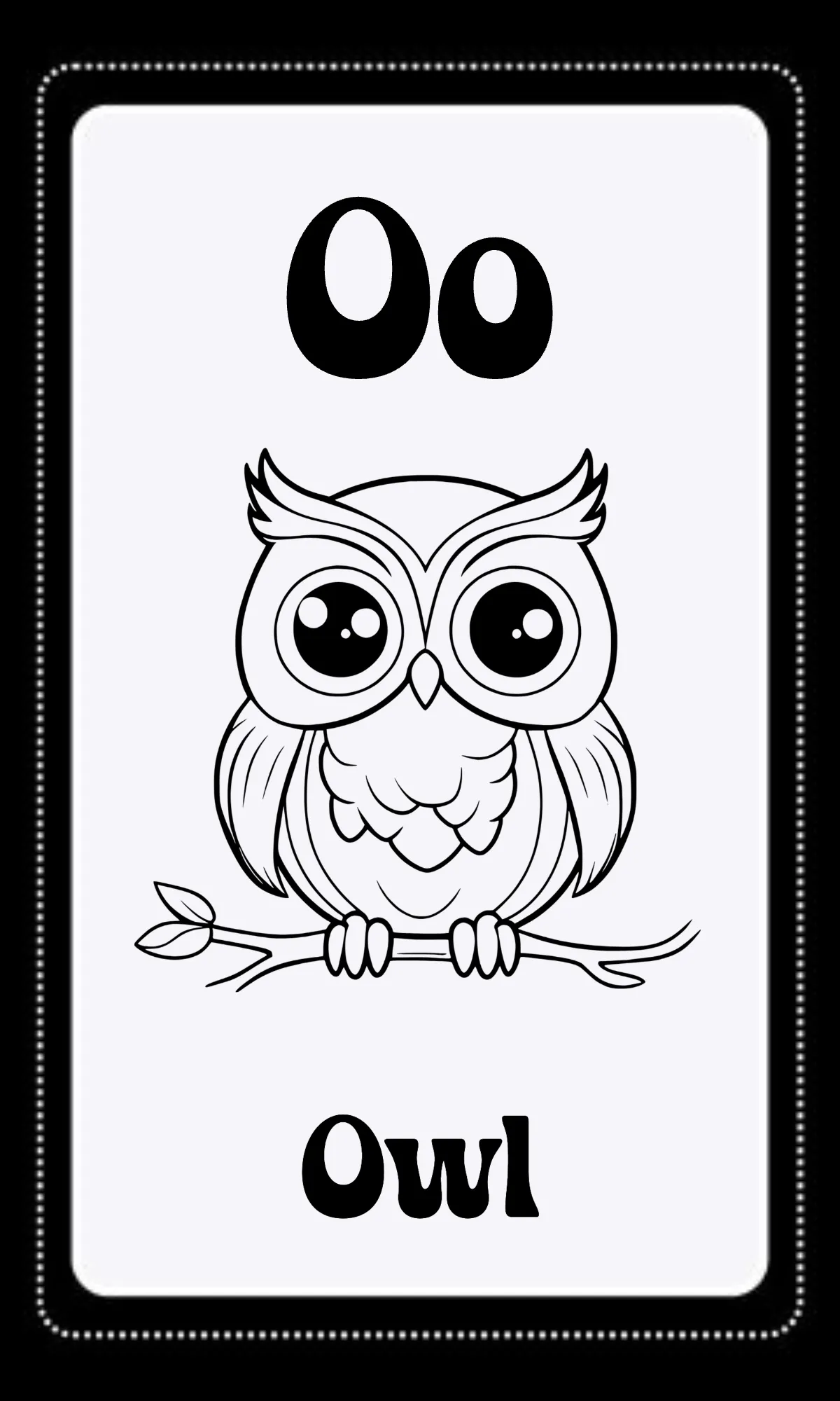 Free Black and White Alphabet Flashcards Template to Edit Online