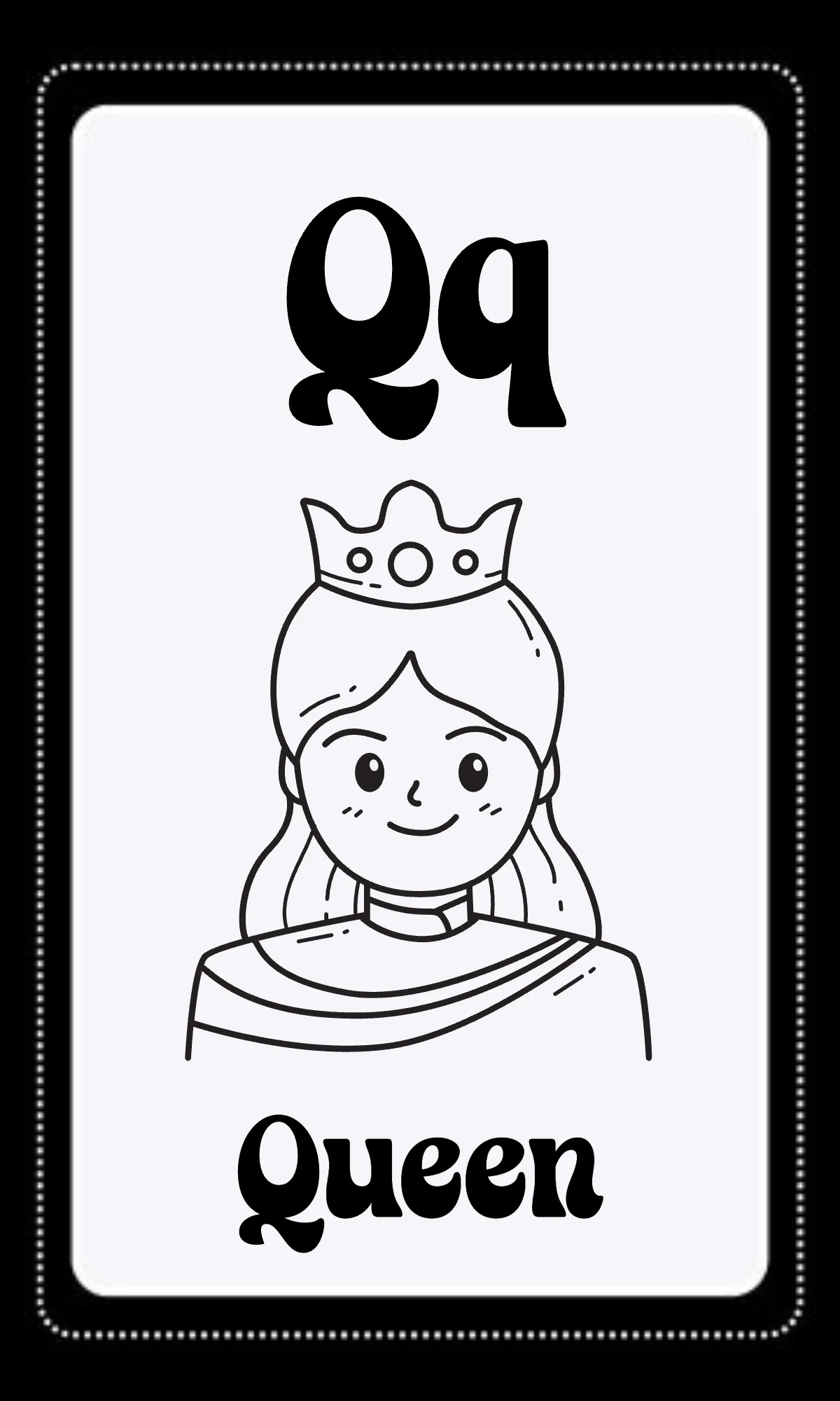 Free Black and White Alphabet Flashcards Template to Edit Online