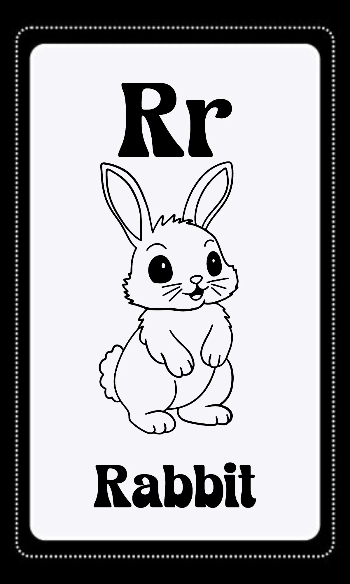 Free Black and White Alphabet Flashcards Template to Edit Online