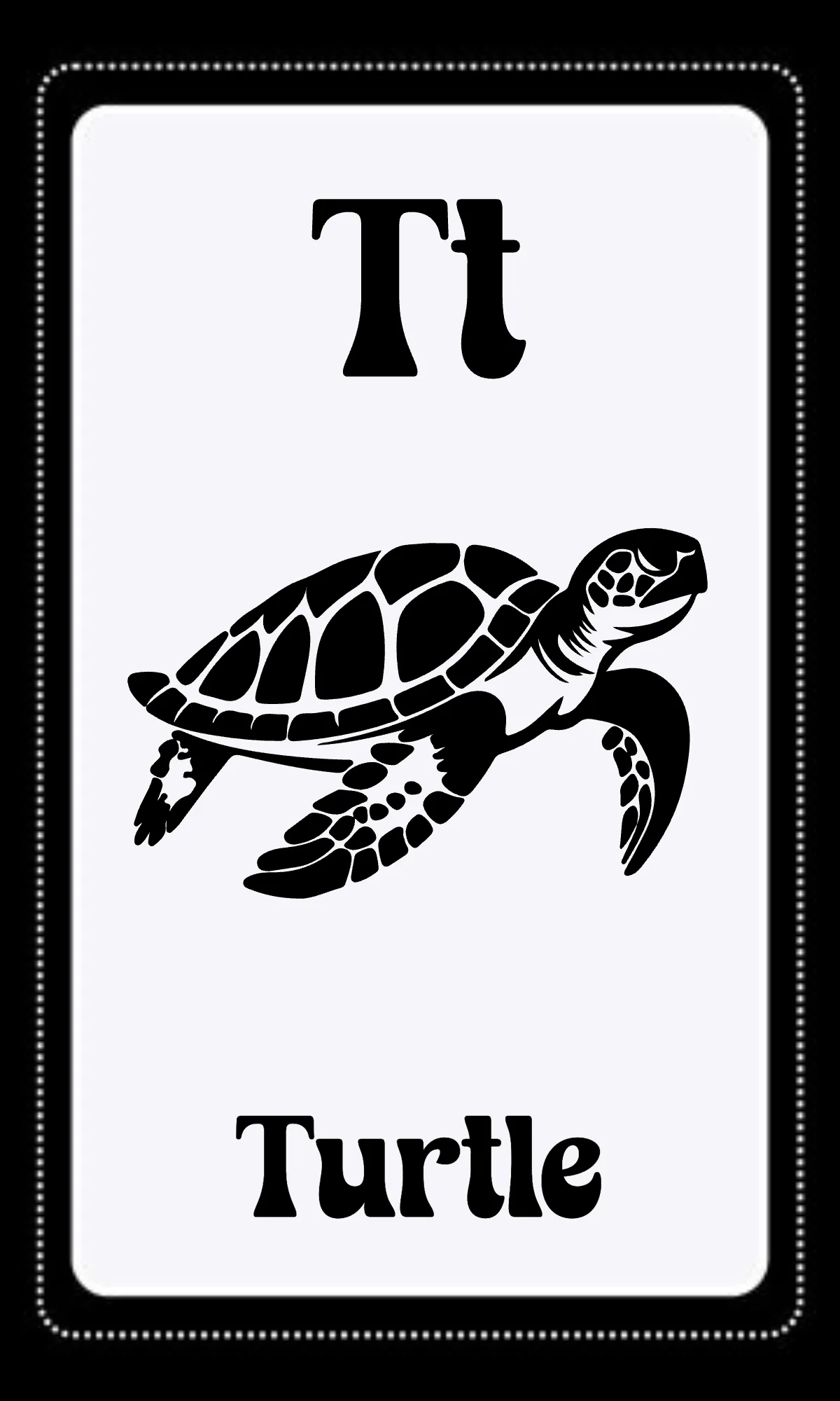 Free Black and White Alphabet Flashcards Template to Edit Online