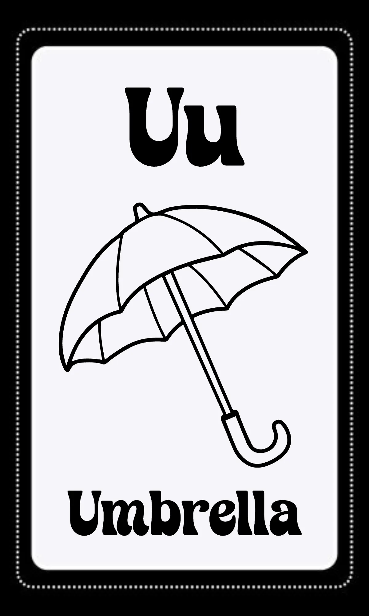 Free Black and White Alphabet Flashcards Template to Edit Online