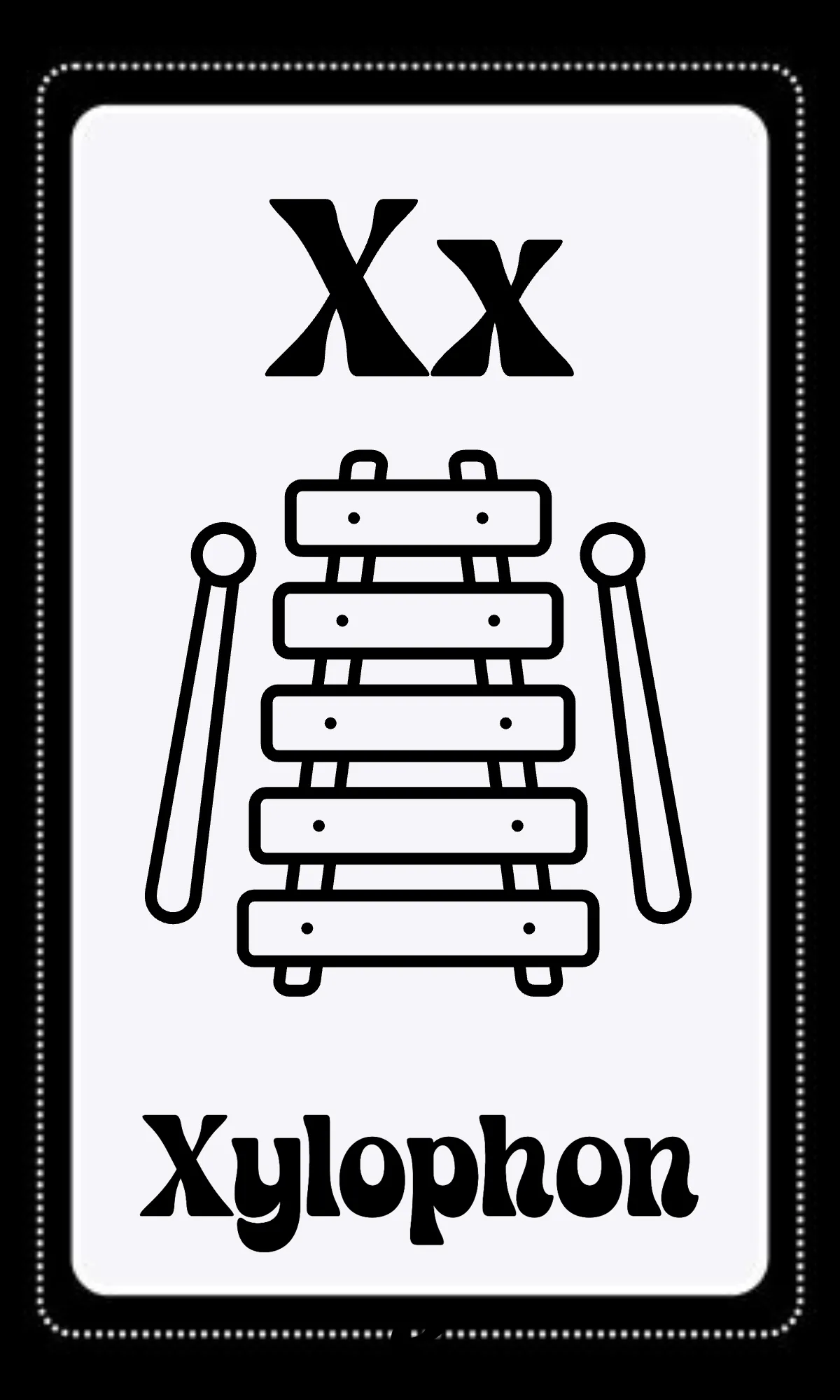 Free Black and White Alphabet Flashcards Template to Edit Online