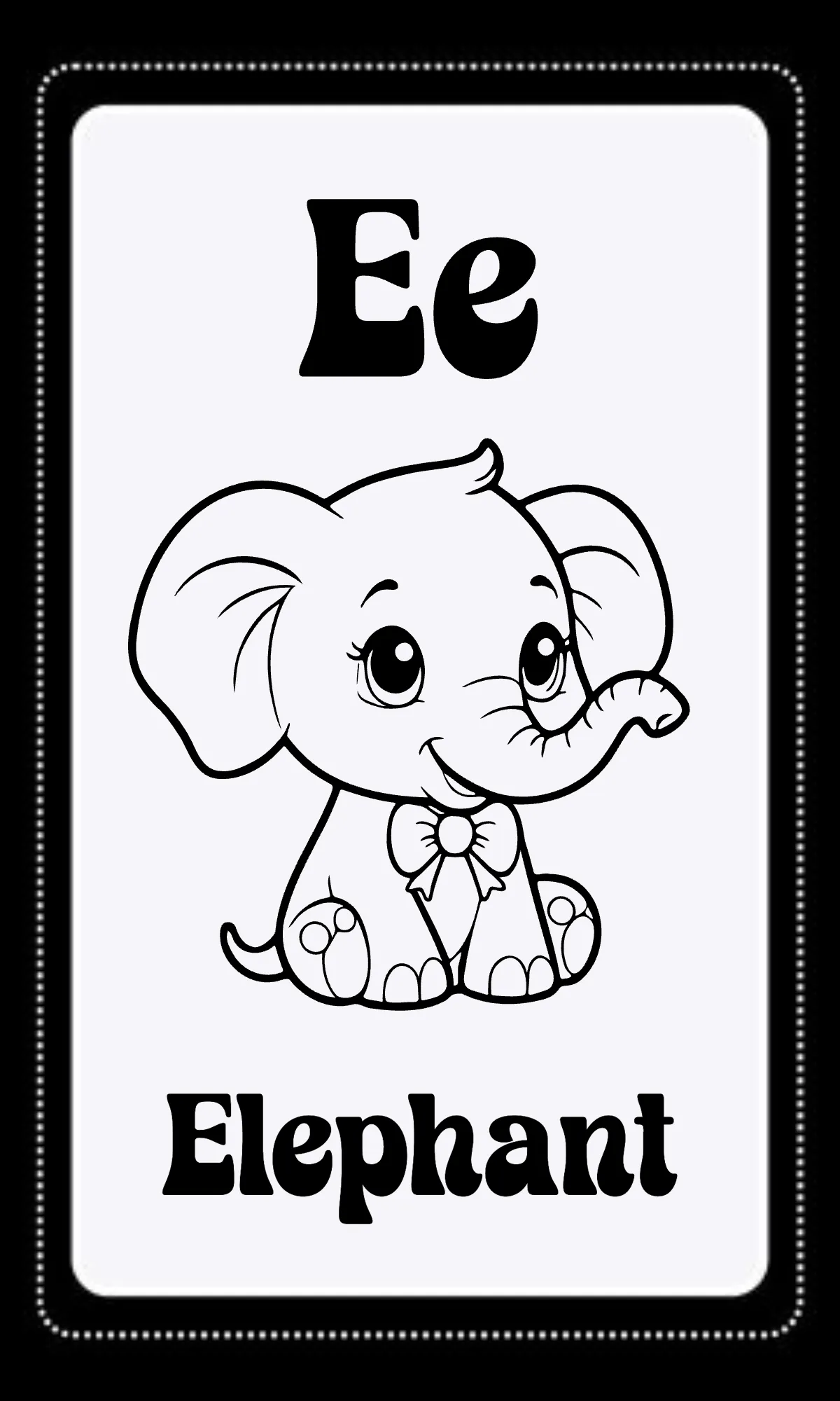 Free Black and White Alphabet Flashcards Template to Edit Online