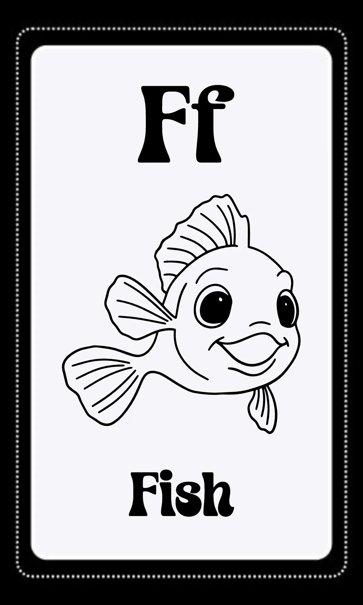 Free Black and White Alphabet Flashcards Template to Edit Online