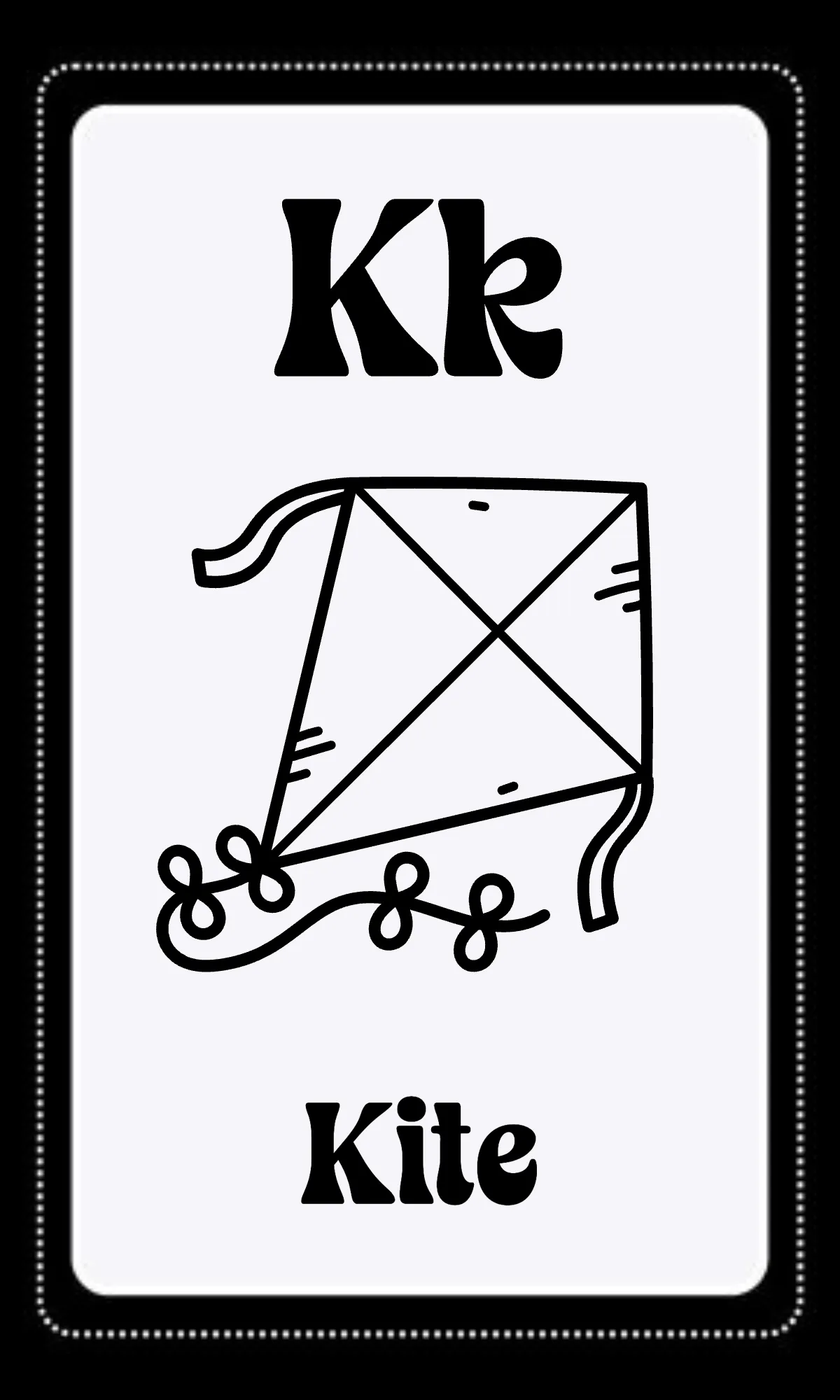 Free Black and White Alphabet Flashcards Template to Edit Online