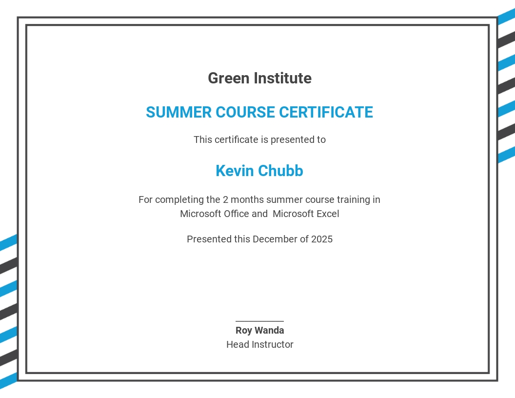 Summer Course Certificate Template.jpe