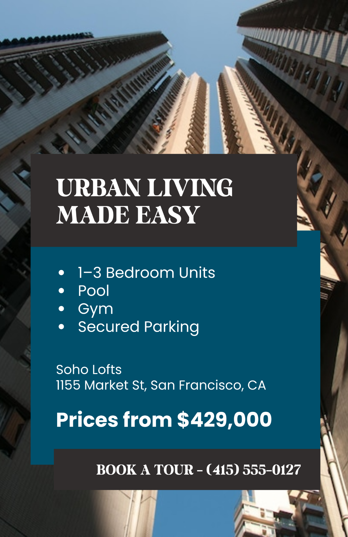 Free Condo Real Estate Aesthetic Poster Template to Edit Online