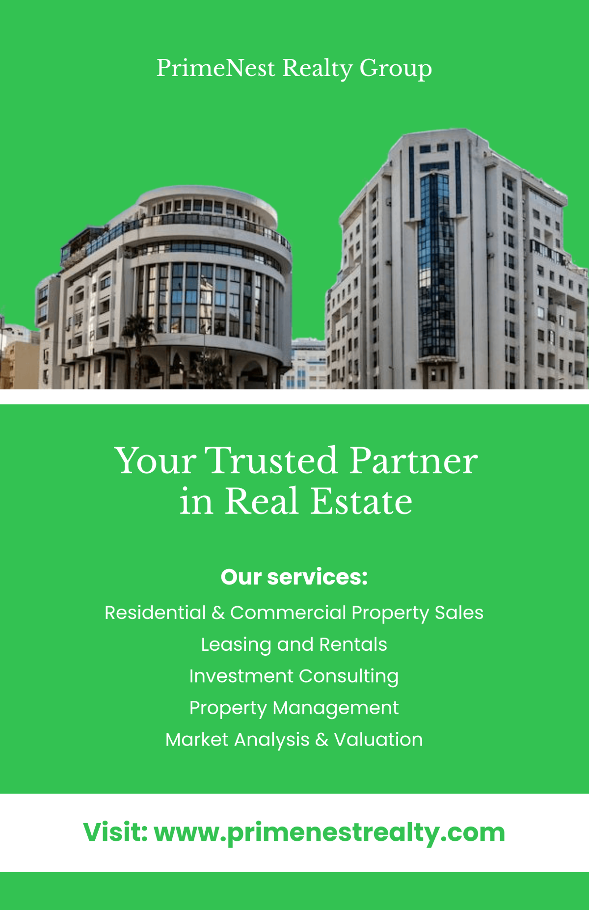 Free Brokeage Firm Real Estate Poster Template to Edit Online